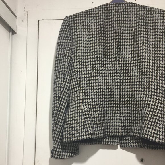 VINTAGE RENA ROWAN WOOL BLEND PLAID JACKETS SIZE 10 - Picture 8 of 10